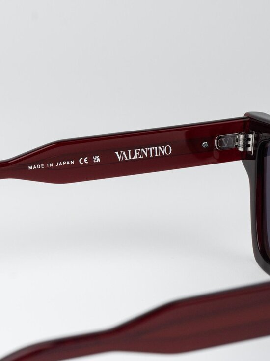 Valentino Women Sunglasses Burgundy Grey Square V-GOLD I VLS-162 C main image 4